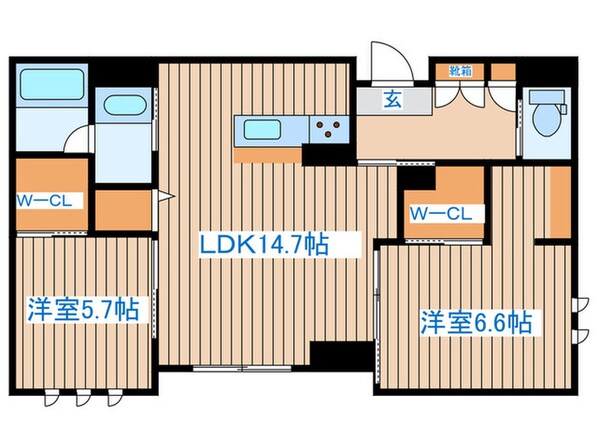 プレミアス上杉一丁目の物件間取画像